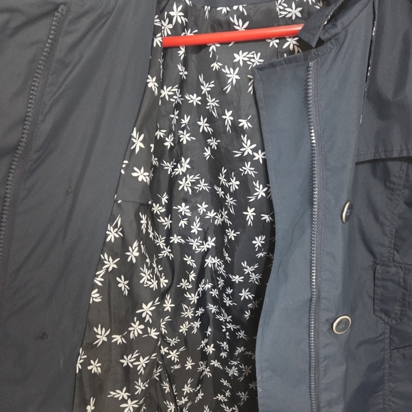 Suzy Shier Navy Trench Coat size XL - Picture 5 of 7